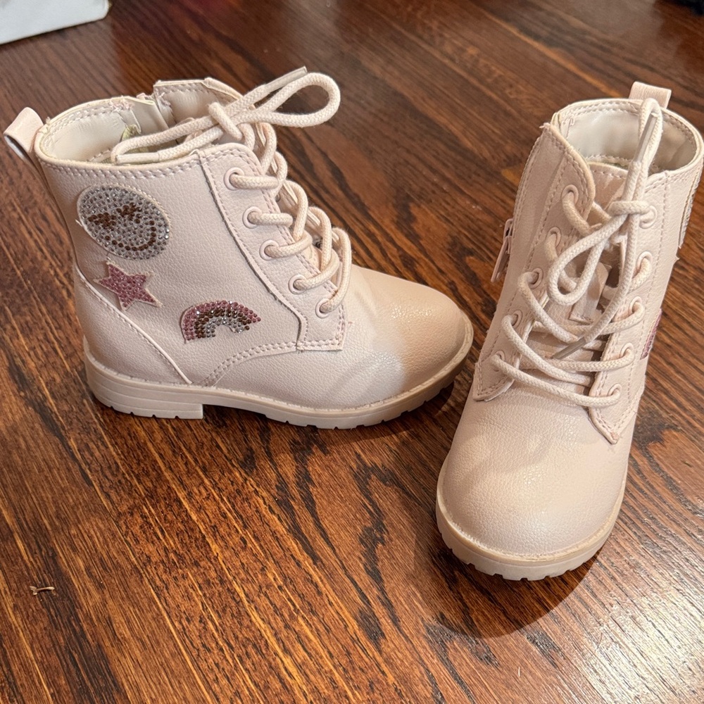 Sugar Kids Light Pink Embroidered Boots